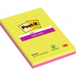 Karteczki samoprzylepne POST-IT Super Sticky XXXL w linię 5845- SS, 127x203mm, 2x45 kart., paleta marrakesz