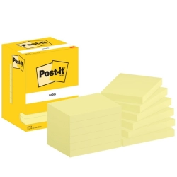 Karteczki samoprzylepne POST-IT (657), 102x76mm, 12x100 kart., żółte