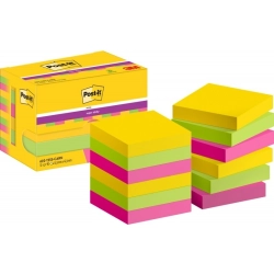 Karteczki samoprzylepne POST-IT Super Sticky, 47,6x47,6mm, 12x90 kart., paleta Carnival