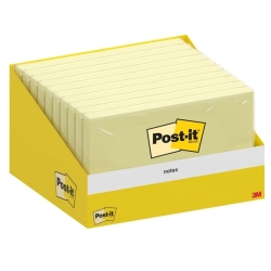 Karteczki samoprzylepne POST-IT 76x127mm, 1x100 kart., kanarkowy żółty