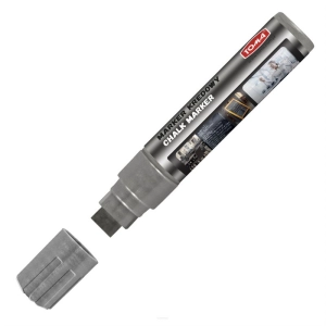 Marker TOMA kredowy końc.15x8mm - srebrny -543994