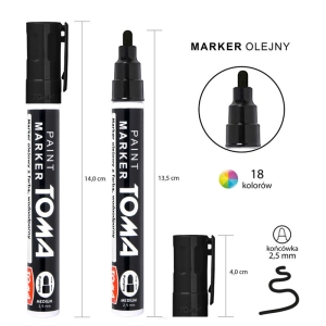 Marker TOMA olejowy TO-440 końcówka 2,5mm - różowy-281153
