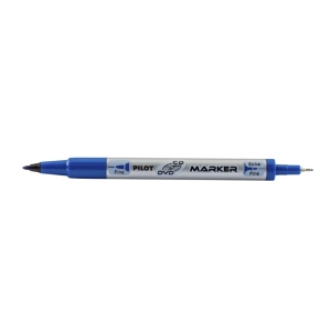Marker PILOT do CD/DVD Twin dwustronny - niebieski-10907