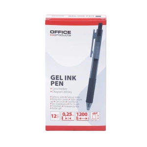 Długopis żelowy OFFICE PRODUCTS automatyczny - czarny-281363