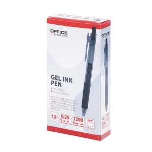 Długopis żelowy OFFICE PRODUCTS automatyczny - czarny-281365
