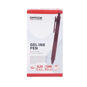 Długopis żelowy OFFICE PRODUCTS automatyczny - czerwony-281369
