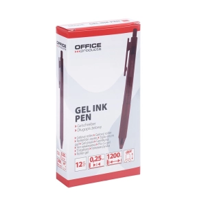 Długopis żelowy OFFICE PRODUCTS automatyczny - czerwony-281370