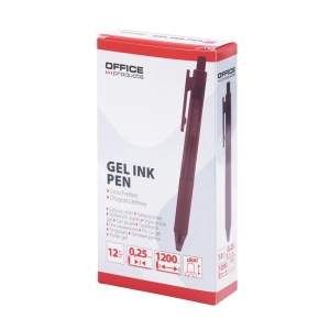 Długopis żelowy OFFICE PRODUCTS automatyczny - czerwony-281371