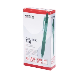 Długopis żelowy OFFICE PRODUCTS automatyczny - zielony-281380