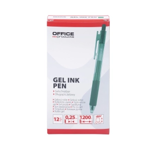 Długopis żelowy OFFICE PRODUCTS automatyczny - zielony-281383