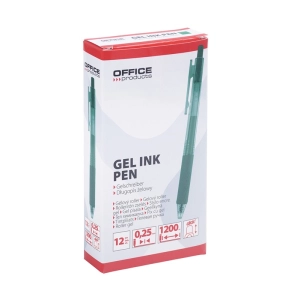 Długopis żelowy OFFICE PRODUCTS automatyczny - zielony-281384