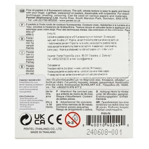 Kredki PENTEL pastele olejne 6 kolorów PHN-F6 - fluorescencyjne-281402