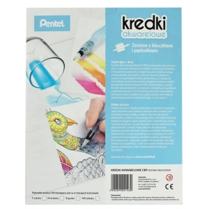Zestaw PENTEL Kredki z pędzelkiem wodnym Aqua Brush CB9-12-281408