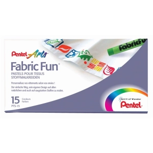 Kredki PENTEL pastele do tkanin PTS15 15 kolorów-281419