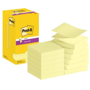 Karteczki samoprzylepne POST-IT Super sticky Z-Notes R330-12SS-CY, 76x76mm, 12x90 kart., żółte-281952