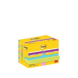 Karteczki samoprzylepne POST-IT Super Sticky Notes, 47,6x47,6mm, 12x90 kart., paleta Cosmic-281977