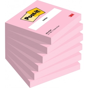 Karteczki samoprzylepne POST-IT 76x76mm, 6x100 kart., różowe