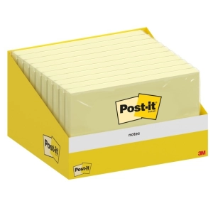 Karteczki samoprzylepne POST-IT 76x127mm, 1x100 kart., kanarkowy żółty