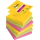Karteczki samoprzylepne POST-IT Super Sticky Z-Notes, CARNIVAL, 76x76mm, 6x90 kart.