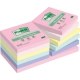 Karteczki samoprzylepne POST-IT ekologiczne NATURE pastelowe 76x76mm 12x100 kart.