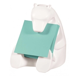 Podajnik do bloczków POST-IT Miś (Bear-330) biały w zestawie 1 bloczek Super Sticky Z-Notes-627385