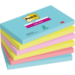 Karteczki samoprzylepne POST-IT Super Sticky, COSMIC, 76x127mm, 6x90 kart.