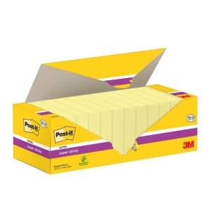 Karteczki samoprzylepne POST-IT Super Sticky, 76x76mm, 24x90 kart., kanarkowy żółty-282040