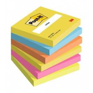 Karteczki samoprzylepne POST-IT ENERGETIC, 76x76mm, 6x100 kart.