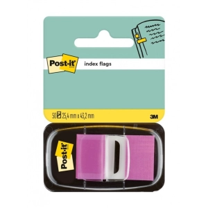 Zakładki indeksujące POST-IT (680-8) PP 25x43mm 50 kart. purpurowe-625256