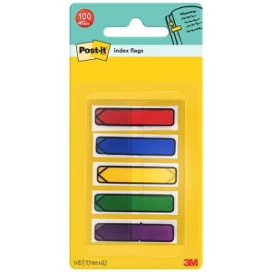 Zakładki indeksujące POST-IT (684-ARR1) PP 12x43mm strzałka 5x20 kart. mix kolorów-625264