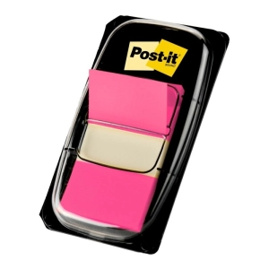 Zakładki indeksujące POST-IT 680-21 PP 25x43mm 50 kart. jaskraworóżowe-282169