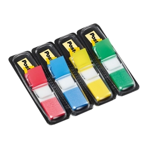 Zakładki indeksujące POST-IT 683-4 PP 12x43mm 4x35 kart. mix kolorów-282212
