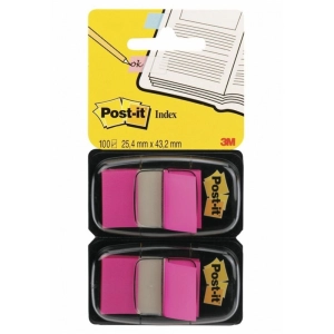 Zakładki indeksujące POST-IT 680-BP2EU PP 25x43mm 2x50 kart. jaskraworóżowe-452599