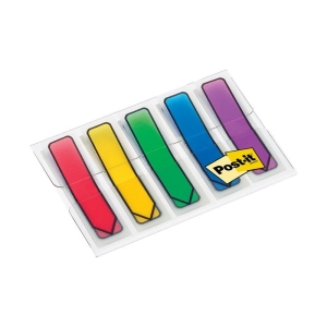 Zakładki indeksujące POST-IT 684-ARR4 PP 12x43mm strzałka 4x24 kart. mix kolorów neonowy-282387