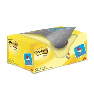 Karteczki POST-IT 653CY-VP20 38x51mm (16 4)x100 kart. żółte 4 bloczki GRATIS-507537