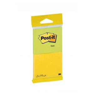 Karteczki samoprzylepne POST-IT 6720-YG 76x63mm 2x75 kart. żółte i zielone