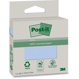Karteczki samoprzylepne POST-IT ekologiczne 4 kolory 76x76mm 100 kart.-282614