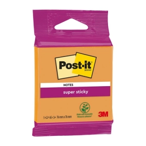 Karteczki samoprzylepne POST-IT Super Sticky, 76x76mm, 45 kart., mix kolorów-282649