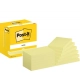 Karteczki samoprzylepne POST-IT 76x127mm, 12x100 kart., żółty