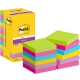 Karteczki samoprzylepne POST-IT Super sticky, 76x76mm, 12x90 kart., mix kolorów