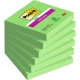 Karteczki POST-IT Super Sticky (654-6SS-AW), 76x76mm, 1x90 kartek, zielony-625373