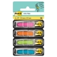 Zakładki indeksujące POST-IT (684-ARR4) PP 12x43mm strzałka 4x24 kart. mix kolorów neonowy-625266