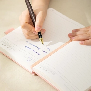 Notes DELI Linfini EN157L A5 144 kartki linie w skórzanej oprawie-283489
