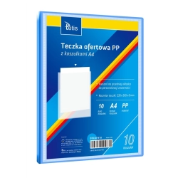 Teczka z koszulkami TETIS A4 PP 10 koszulek - niebieska BT630-N10