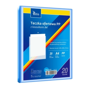 Teczka z koszulkami TETIS A4 PP 20 koszulek - niebieska BT630-N20