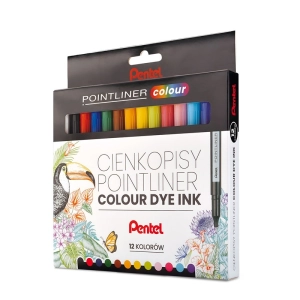 Cienkopis PENTEL POINTLINER Colour S40 zestaw op.12 kolorów-284564
