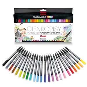 Cienkopis PENTEL POINTLINER Colour S40 zestaw op.24 kolory-284571