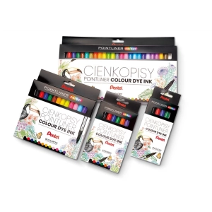Cienkopis PENTEL POINTLINER Colour S40 zestaw op.4 kolory-284578