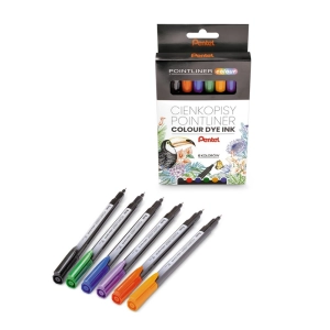 Cienkopis PENTEL POINTLINER Colour S40 zestaw op.6 kolorów-284583