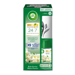 Odświeżacz powietrza AIR WICK elektryczny freshmatic urządzenie + wkład 250ml. - białe kwiaty